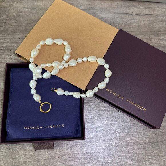 Monica Vinader Nura Reef Irregular Freshwater Pearl Necklace 46cm/18” - Picture 5 of 7